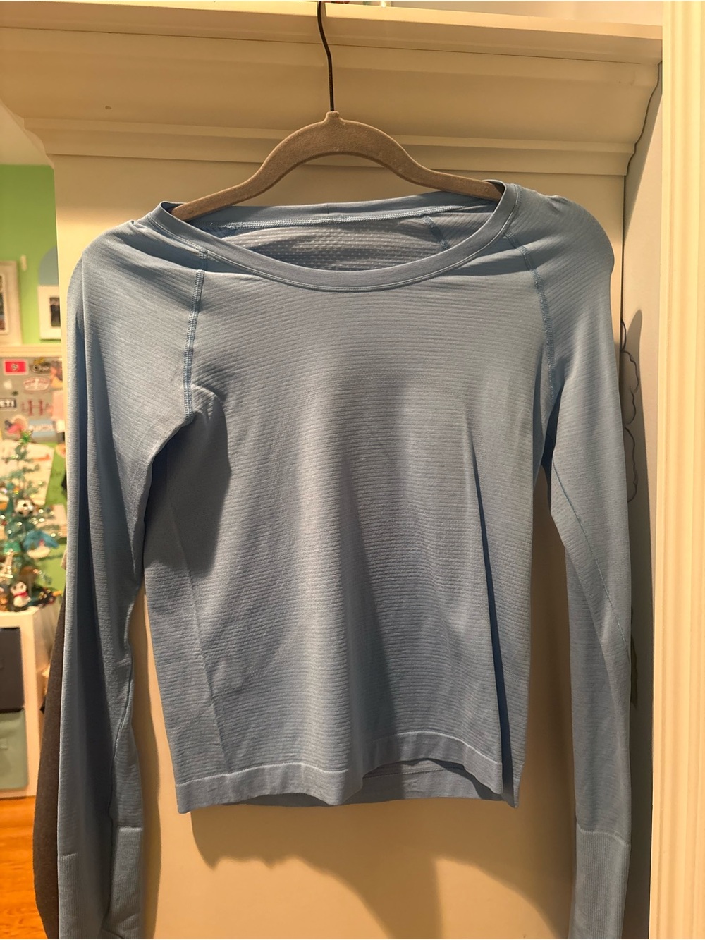 lululemon athletica Light Blue Long-Sleeve Performance Top